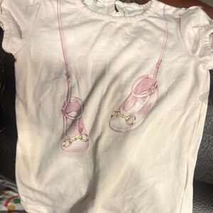 Gucci Pink Bodysuit with Shoe Print